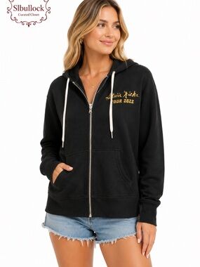 T41 Stevie Nicks Tour 2022 Black Zip-Up Hoodie Small Band Merch